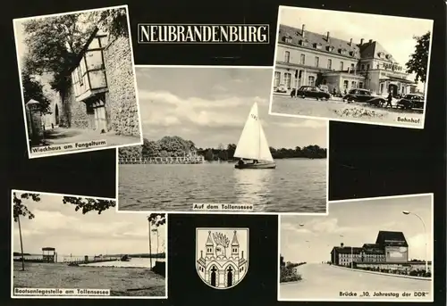 AK, Neubrandenburg, fünf Abb., gestaltet, 1965