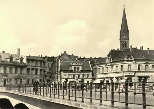 AK, Staßfurt, Karl-Marx-Str mit Bodebrücke, 1961