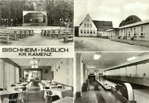 AK, Bischheim-Häslich Kr. Kamenz, vier Abb., 1975