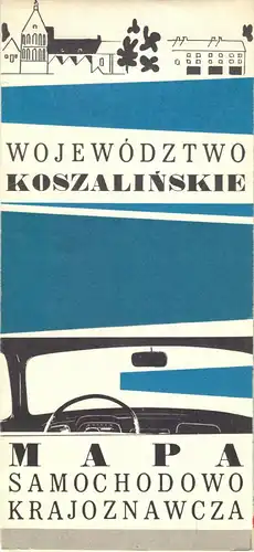 Verkehrskarte, Województwo Koszalinkie, Wojewodschaft Koszalin, 1971