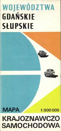 Verkehrskarte, Województwa Gdanskie Slupskie,  Wojewodschaften Gdansk Slupsk1976