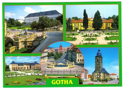 AK, Gotha, fünf Abb., gestaltet, um 1995