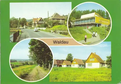 AK, Waldau Kr. Hildburghausen, vier Abb., gestaltet, 1982