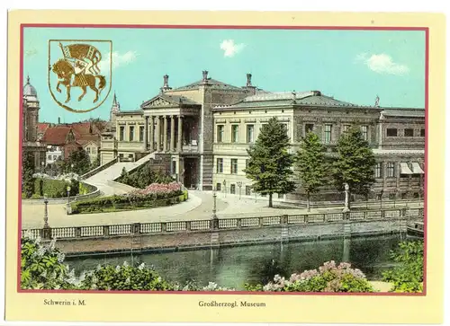 AK, Schwerin, Großherzogl. Museum, 1911, Reprint 1986