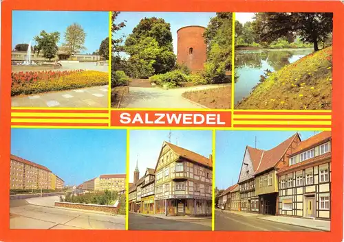 AK, Salzwedel, sechs Abb. gestaltet, 1983
