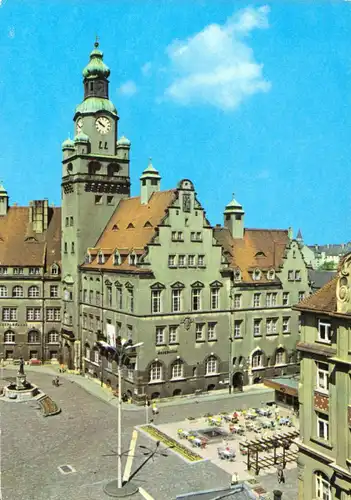 AK, Döbeln, Blick zum Rathaus, 1980