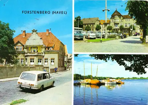 AK, Fürstenberg Havel, drei Abb., 1974
