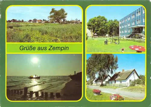 AK, Zempin auf Usedom, vier Abb., um 1988