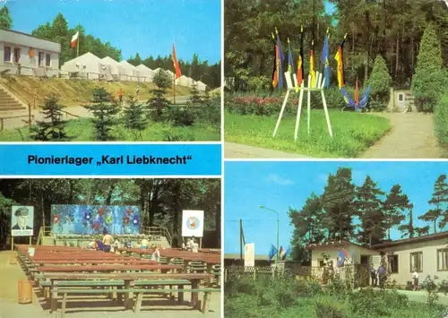 AK, Zwickau, Pionierlager "Karl Liebknecht", vier Abb., 1979