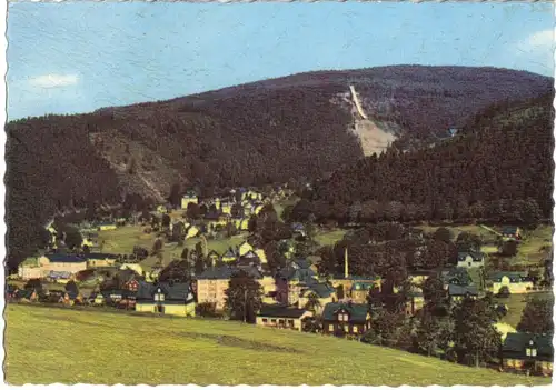 AK, Klingenthal Sachsen, Blick zur "Großen Aschbergschanze", 1960