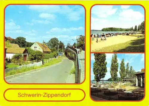 AK, Schwerin Zippendorf, drei Abb., 1986