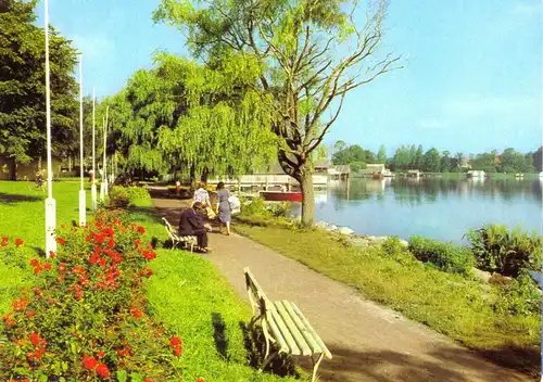 AK, Krakow am See, Promenade am See, 1984