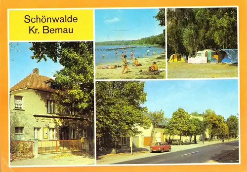 AK, Schönwalde Kr. Bernau, vier Abb., 1986