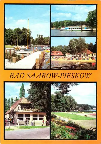 AK, Bad Saarow - Pieskow, fünf Abb., 1984