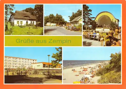 AK, Zempin auf Usedom, fünf Abb., um 1986