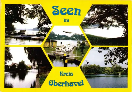 AK, Seen im Kreis Oberhavel, fünf Abb., um 2000