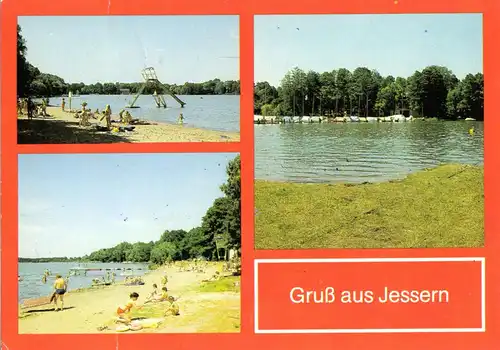 AK, Jessern Kr. Lübben, drei Abb., um 1988