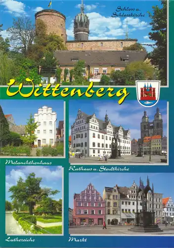 AK, Lutherstadt Wittenberg, fünf Abb., um 2005