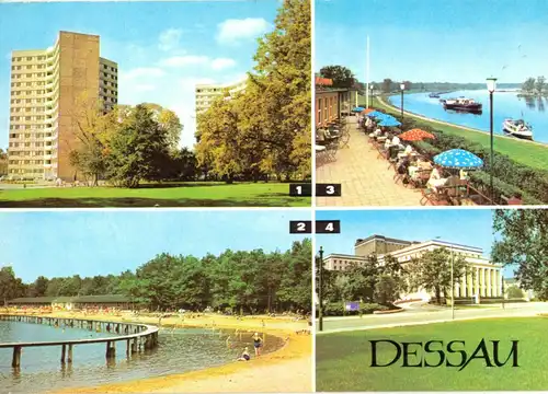 AK, Dessau, vier Abb., 1979