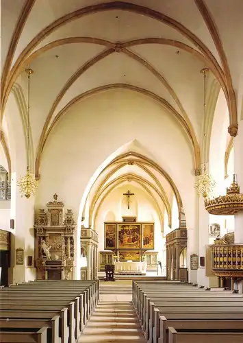 AK, Lutherstadt Wittenberg, Stadtkirche St. Marien, Innenansicht, um 2005