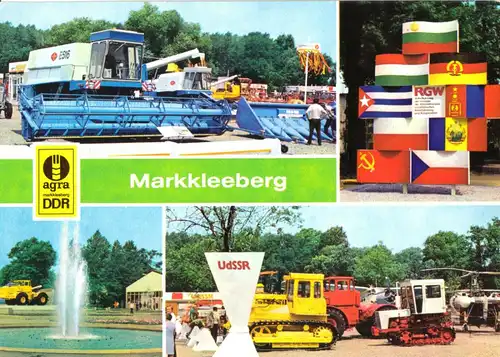 AK, Markkleeberg bei Leipzig, Landwirtschaftsausstellung, vier Abb., 1977