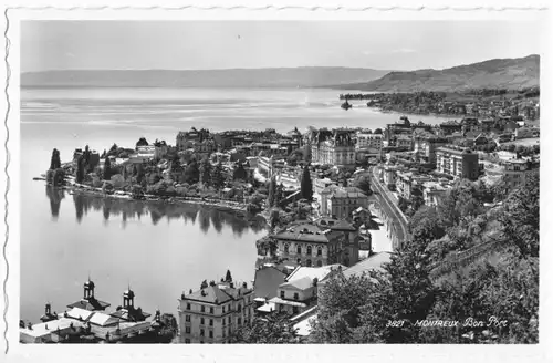 AK, Montreux, VD, Montreux Bon Port, Teilansicht, 1960