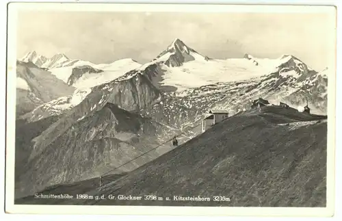 AK, Zell am See, Salzburg, Schmittenhöhe gg. Gr. Glockner u. Kitzsteinhorn, 1938