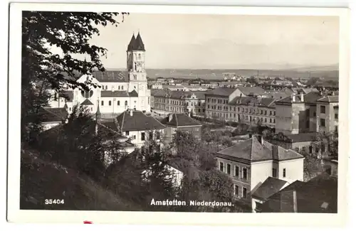 AK, Amstetten, Niederösterreich, Teilansicht, um 1935