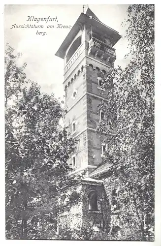 AK, Klagenfurt, Kärnten, Aussichtsturm am Kreuzberg, 1908