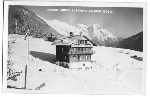 AK, St. Anton am Arlberg, Tirol, Pension Bauhof, um 1939