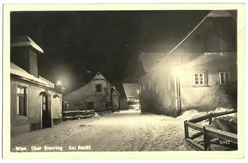 AK, Wien Obersievring, Straßenpartie bei Nacht, 1940