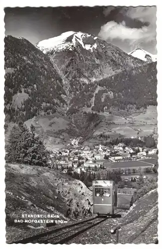 AK, Bad Hofgastein, Salzburg, Gesamtansicht mit Standseilbahn, 1965