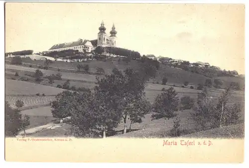 AK, Maria Taferl a.d. Donau, Niederösterreich, Blick zur Wallfahrtskirche, 1900