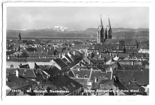 AK, Wiener Neustadt, Niederösterreich, Teilansicht gg. Schneeberg, V. 1, um 1940