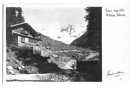 AK, Taxach, Stillupp, Zillertal, Tirol, Grüne-Wand-Hütte, 1939