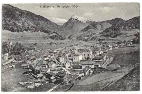 AK, Steinach am Brenner, Tirol, Gesamtansicht gegen Süden, um 1916