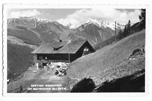 AK, Mayrhofen Zillertal, Tirol, Alpengasthof Wiesenhof, 1939