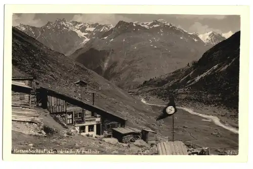 AK, Rettenbachtal Oberösterreich, Almwirtschaft Falkner, um 1940