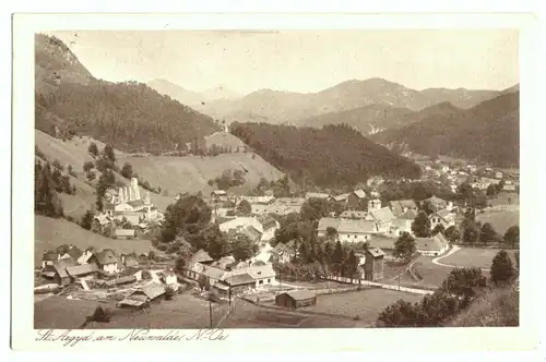 AK, St. Aegyd am Neuwalde, Niederösterreich, Gesamtansicht, 1924