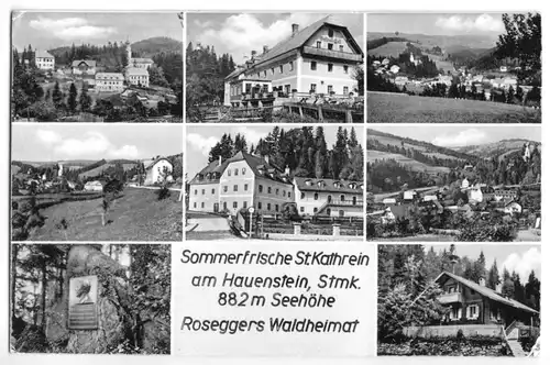 AK, St. Kathrein am Hauenstein, Steiermark, acht Abb., 1960