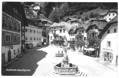 AK, Hallstatt, Oberösterreich, Marktplatz, 1961