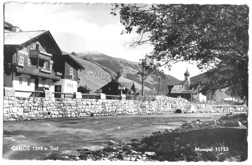 AK, Gerlos, Tirol, Straßenpartie, 1962