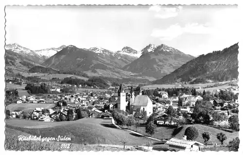 AK, Kitzbühel, Tirol, Teilansicht gegen Süden, um 1965