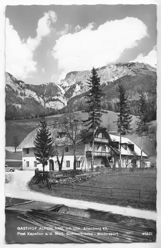 AK, Kapellen a.d. Mürz, Steiermark, Gasthof Alpenland, um 1971