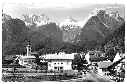 AK, Lofer, Salzburg, Teilansicht mit Café Dankl, 1962