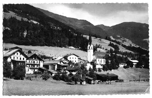 AK, Hippach im Zillertal, Tirol, Teilansicht mit Kirche, 1962