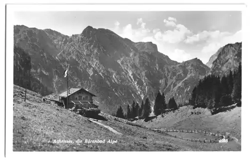 AK, Achensee, Tirol, die Bärenbad-Alpe, um 1955
