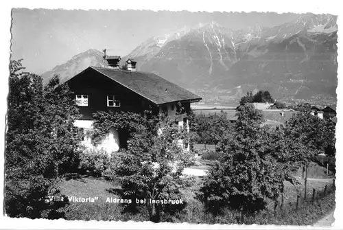AK, Aldrans b. Innsbruck, Tirol, "Villa Viktoria", Handabzug, 1958