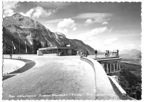 AK, Neue Achenseestraße, Tirol, Rasthaus Kanzelkehre, um 1957