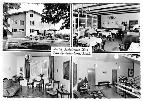 AK, Bad Gleichenberg, Steiermark, Hotel Steirischer Hof, vier Abb., um 1965